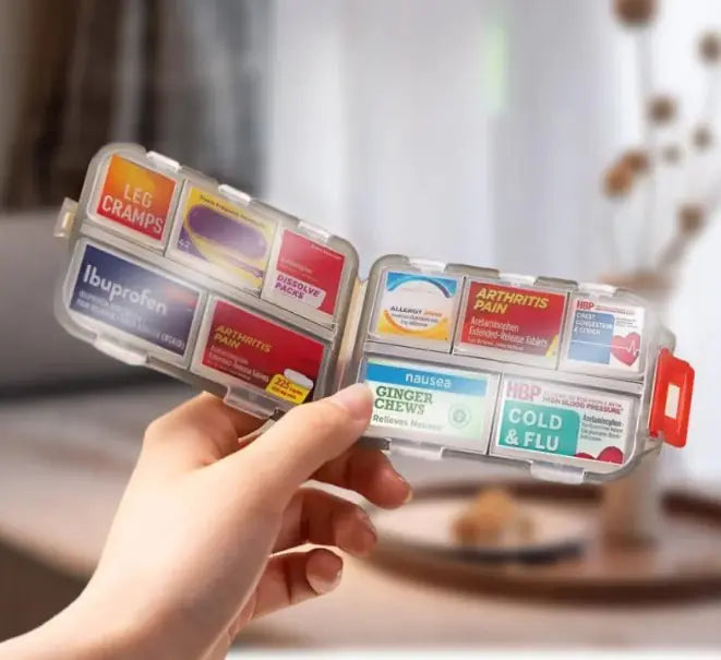 10-Slot Pill Compartment Organizer