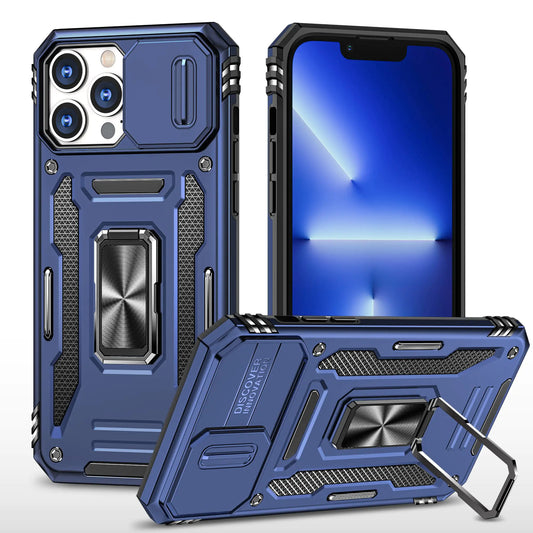 iPhone Slide Camera Cover & Kickstand Case - SE/12/13/14 Pro Max